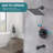 Tub Shower Faucet Set With High Pressure 8" Square Rain Shower Head，Replacement Faucet Shower Trim Kit-118159835
