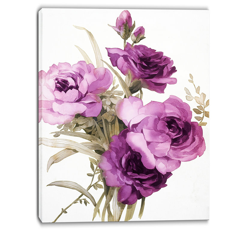 « grappe of fleurs », reproduction d’art sur toile tendue, H 40 po x l 30 po