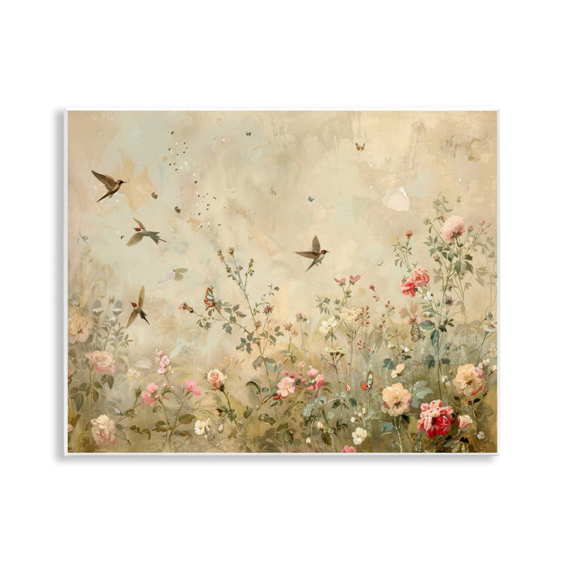  «Swallows in Flower Meadow» par Arlington Prints