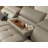 122" Genuine Leather Modern Modular Sofa with Adjustable Headrest and Cupholder-842931001