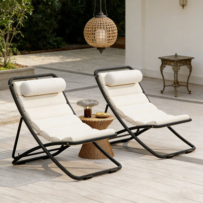 2-Pieces Outdoor Folding Chair