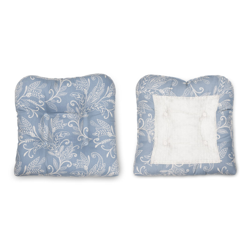 Sanita Outdoor 2.5'' Dining Chair Chair Pad, Blue, 16" x 16"