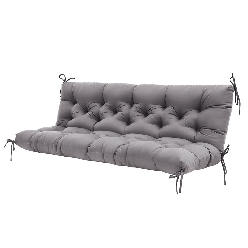 Swing Cushion Replacement For 2-3 Seater Outdoor Bench,60" Patio Porch Swing Seat Cushion - Heavy-Duty Universal Fit Outdoor Furniture Cushions, Weather-Resistant，Gray