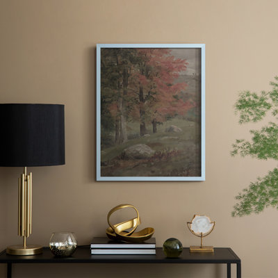 «Vintage Landscape Cxxix», reproduction encadrée - bois massif
