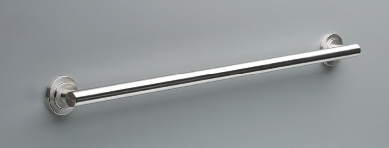 Barre d’appui décorative pour la sécurité de la salle de bain ada Voisin, H 1,25 po x l 24 po, Acier brillant
