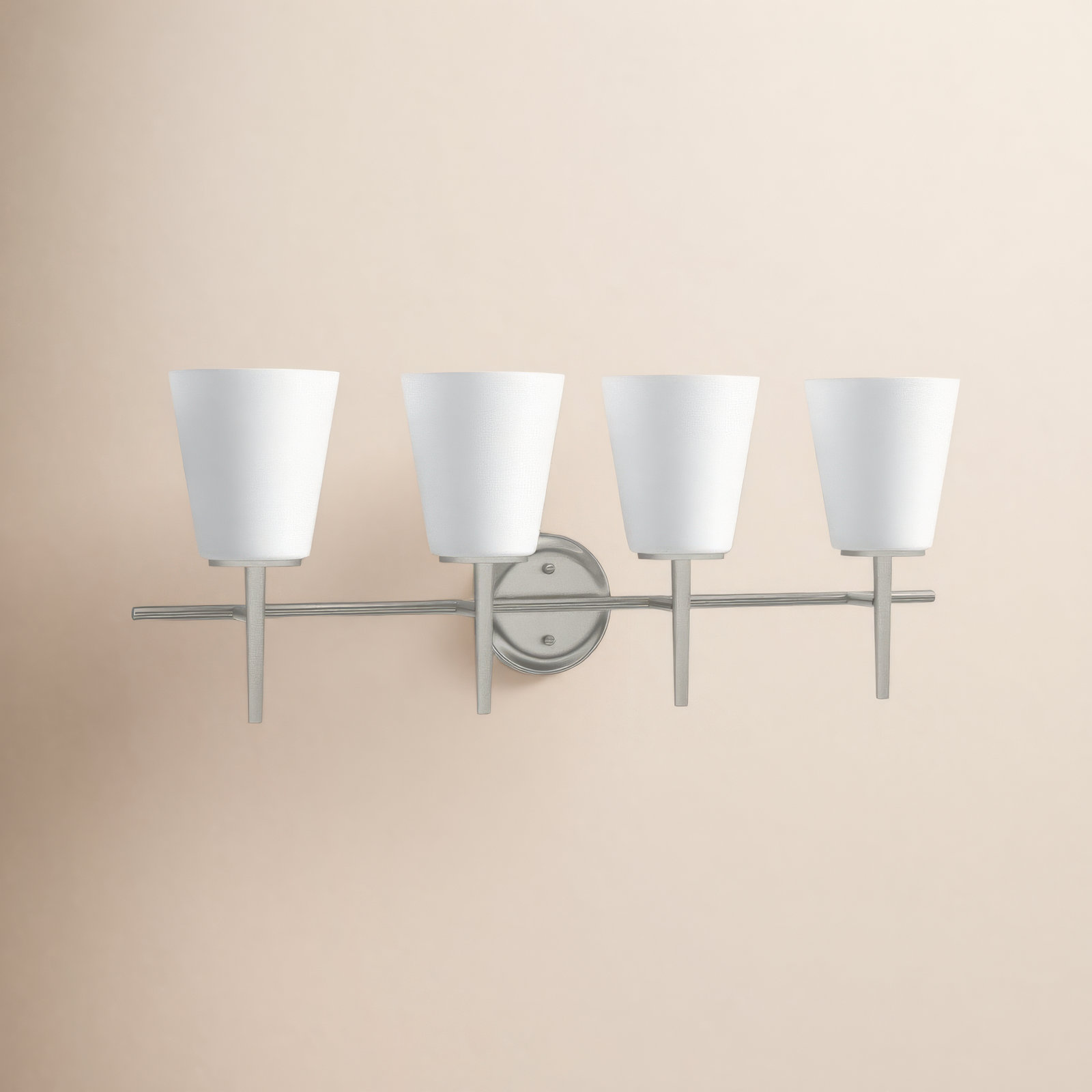 Erlandson 4 Light Dimmable Vanity Light, 100W A19 Medium, Brushed Nickel