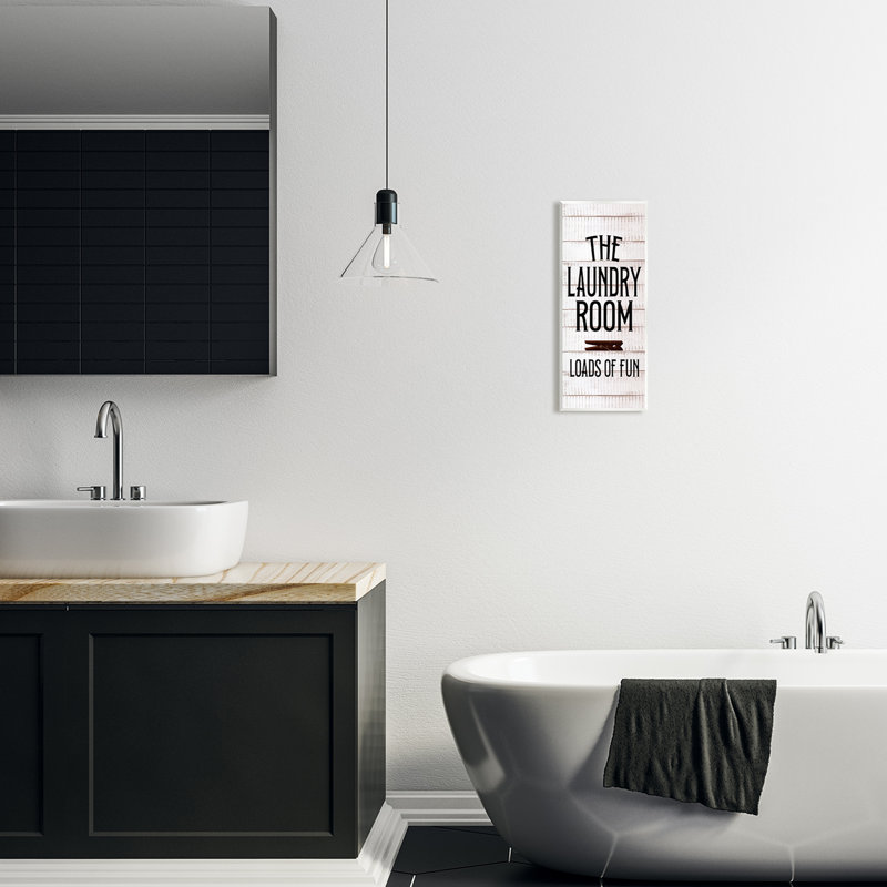 «Bb-037-Wood Laundry Room Plank» sur panneau de fibres à densité moyenne par Kim Allen