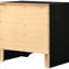 2 tables de chevet noires pour la chambre à coucher - Tiroirs doublés en feutre à glissement lisse et moderne