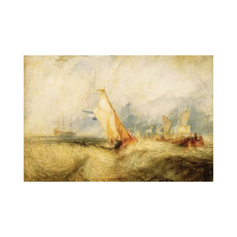 Van Tromp Going About to Please His Masters - Ships a Sea Getting a Good Wetting, 1844 by J.M.W. Turner - 1 Piece Wrapped Canvas Painting