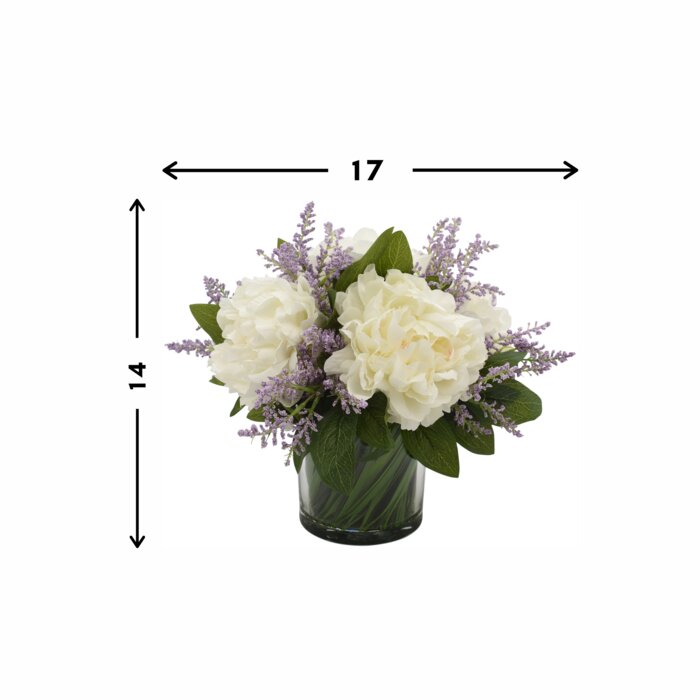 Ferdinand Peony Floral Arrangements in Vase & Reviews | Joss & Main