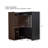 Extendable & Rotating Shoe Cabinet with 1 Drawer, 90-Degree Corner Cabinet, Multifuctional Storage Combination Cabinet for Living Room, Hallway, Entryway & Walnut