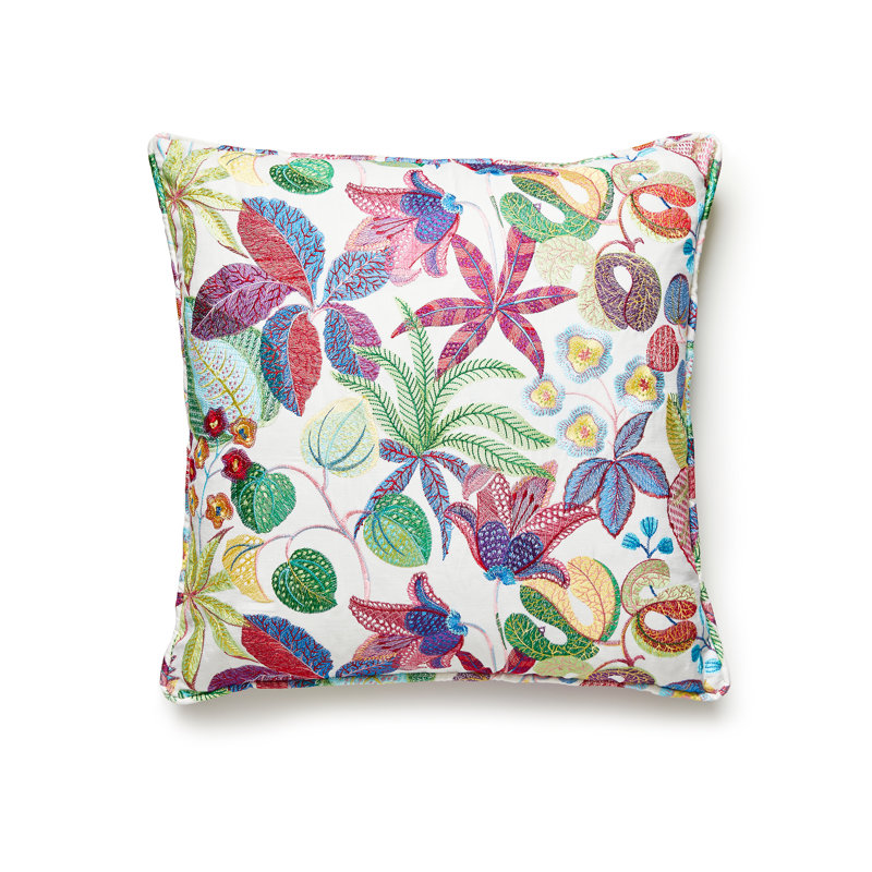 Linen Square Pillow Cover & Insert, Bouquet