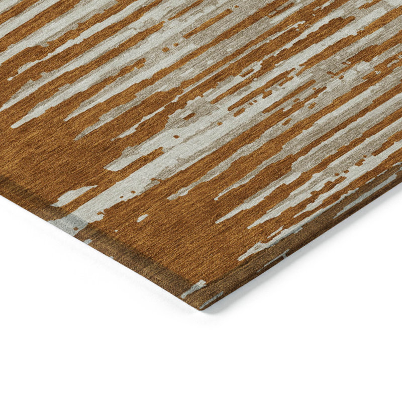 Malek Indoor/Outdoor Area Rug with Non-Slip Backing, Rectangle 5' x 7'6"
