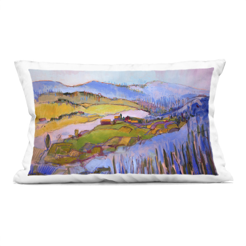 Coussin décoratif abstrait Abstract Wippling Waves, design par Lera