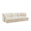 Canapé modulaire surdimensionné en chenille avec 3 repose-pieds - canapé-lit crème à 3 places pour salon-1592580023