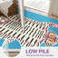 Tapis d'intérieur bleu / rose / beige lavable en machine à imprimé animalier Tiger-1088813759