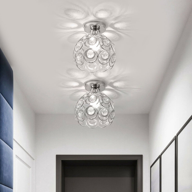 Dylaney Semi Flush Mount, Chrome