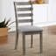 Chaises de salle à manger grises 2 pièces, siège en tissu, dossier, brossé, chaises de style rustique transitionnel, gris, brossé