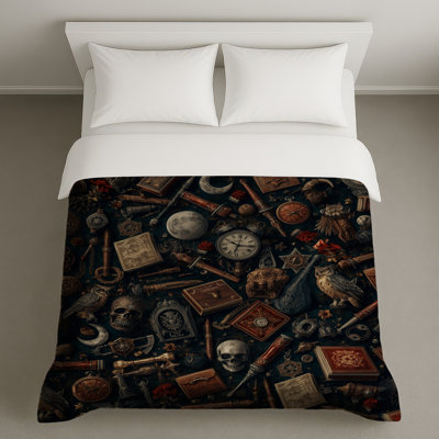 Vintage Objects Collage Duvet Covers