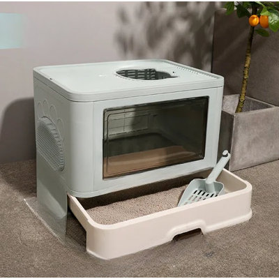 Gower Plastic Self-Cleaning Litter Box with Scoop