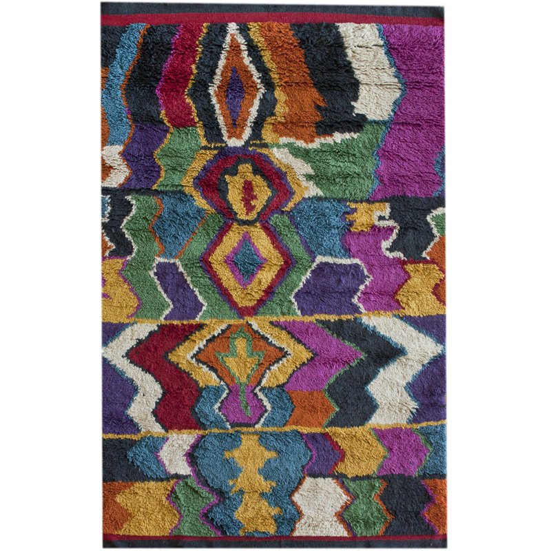 Manderson Hand Knotted Indoor Rug, 6' x 9'