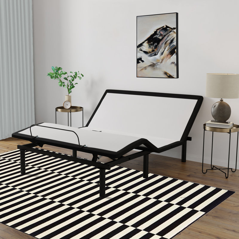 Shartlesville 15-inch Adjustable Bed Base With Head and Foot Incline, Remote, Easy Assembly, Twin XL