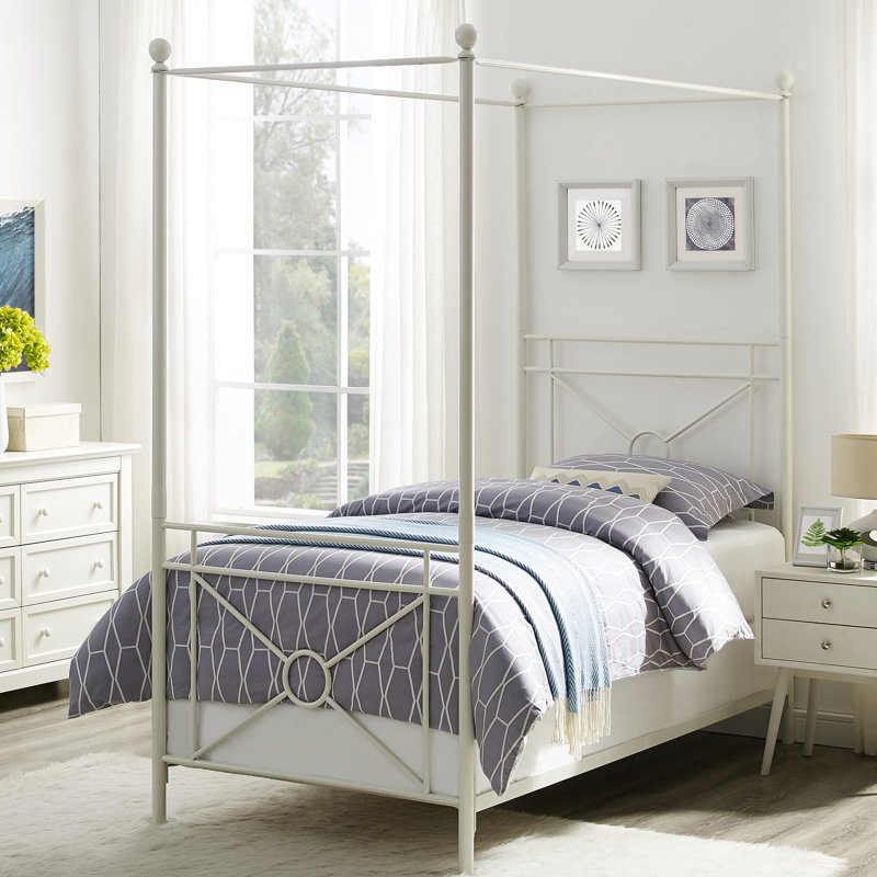 Canopy Bed, Twin, White