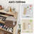 Avalie 31.5" Fluted Shoe Storage Cabinet, Narrow Entryway Storage Cabinet With Flip Drawers & Open Shelf