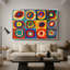 Color Study: Squares with Concentric Cercles, 1913 - Wassily Kandinsky, toile tendue avec châssis-2013122152-2013122151