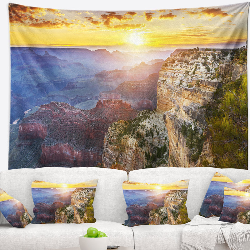 Photographie tapisserie du paysage du grand canyon, H 68 po x l 80 po