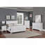 Moderne 1pièce lit double pleine grandeur mobilier de chambre à coucher lit-bateau tête de lit contreplaqué 1pc cadre de lit blanc