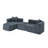 114-Inch Modular Cloud Sectional Sofa With L-Shape Chaise And Movable Ottoman, No Assembly Required For Instant Comfort.-1768975297