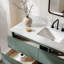   Ensemble de meuble-lavabo mural rectangulaire simple 55 po avec comptoir en marbre de Carrare blanc de 1,5 po Ensuko-1034295079-1034295077