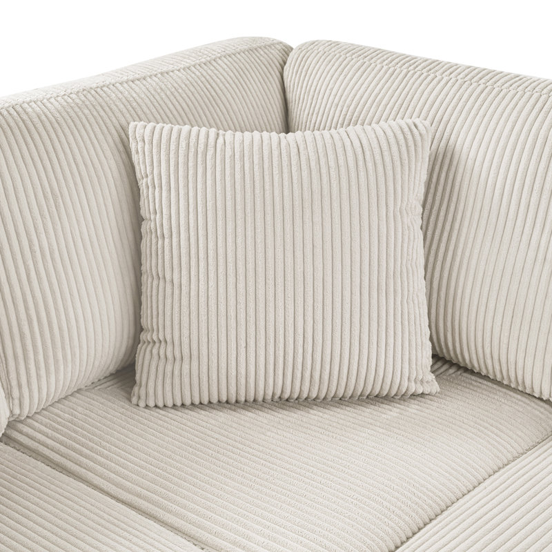 Canapé modulaire surdimensionné, Gris clair