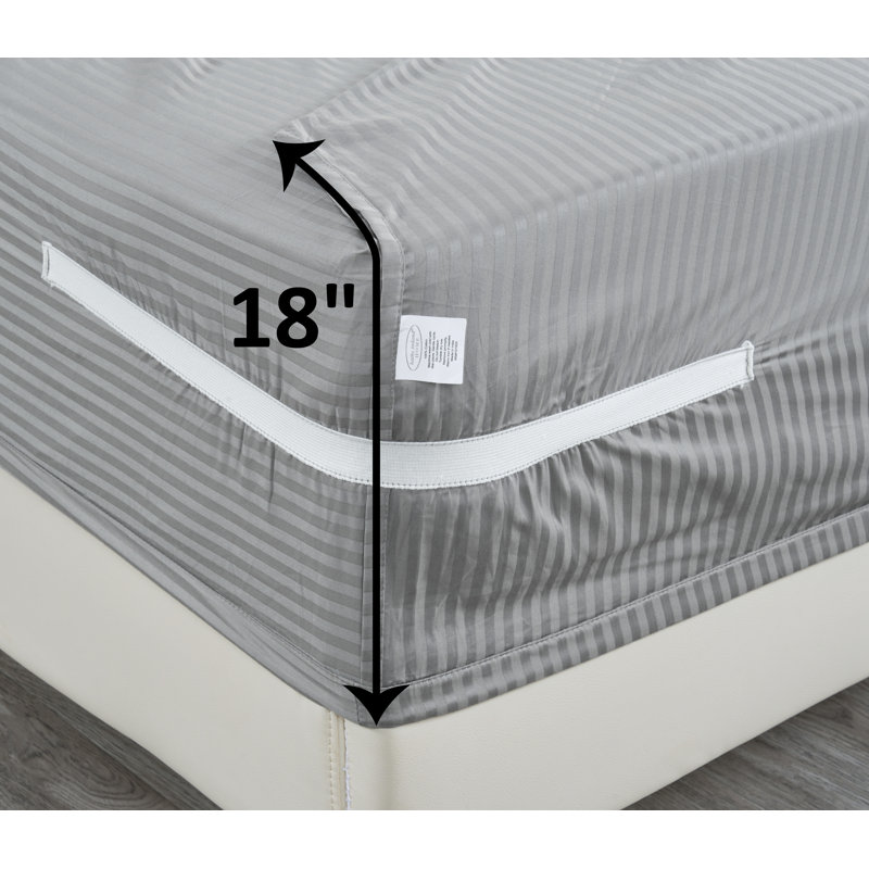 Ensemble de draps 100% coton égyptien Bibb Home, Blanc, Très grand