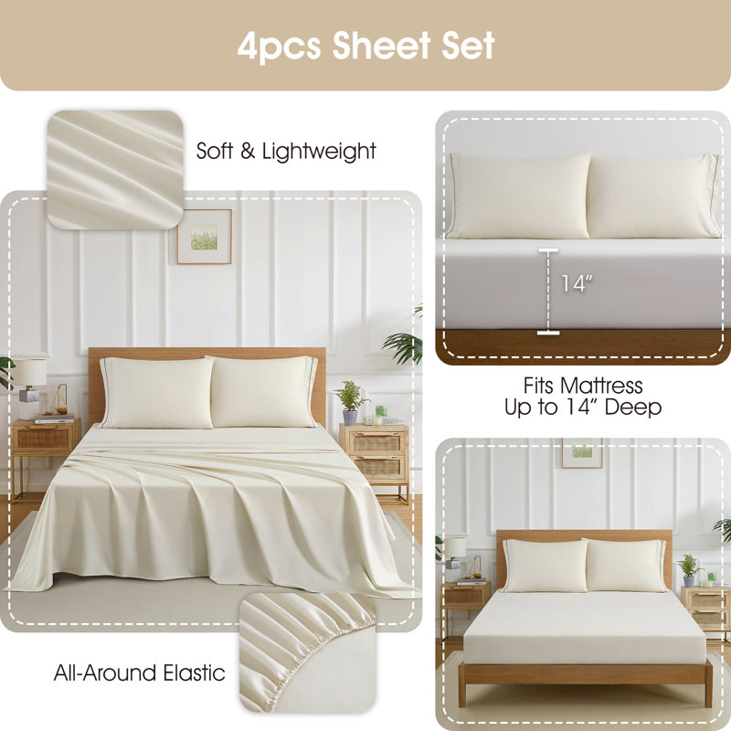 Therese Microfiber Jacquard 15 Piece Comforter Set, California King, Beige