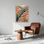 «Orange and Blue Canyon Layers in Mosaic Style», art mural sur toile-133068115
