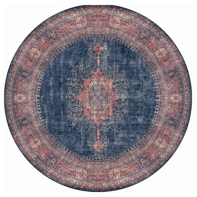 Premium 5 ft Round Carpet, 100% Polyester, 1850 g/m², Pile Height: 0.2 in | Recycled Poly Cotton Underside, Machine Washable at 30°C | Soft, Durable & Eco-Friendly Area Rug for Living Room or Bedroom