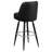 James Metal Barstool with Swivel Vinyl Upholstered Bucket Seat and Footrest-100041928-55850515