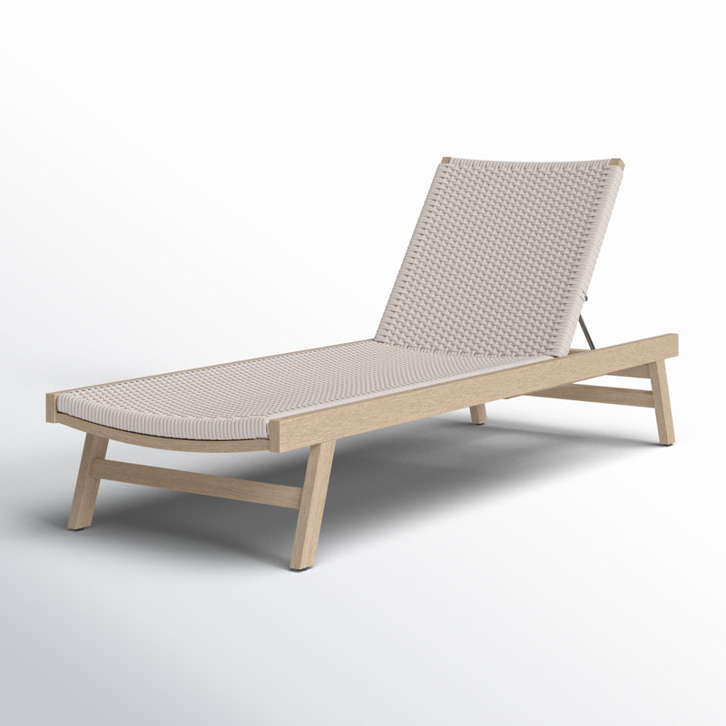 Neecy Outdoor Teak Chaise Lounge