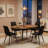 47"-78" Modern Extendable Oval Dining Table with Metal Legs, 2 Leaves, Seats 6-10