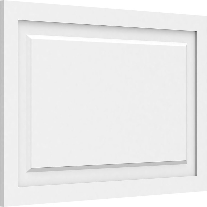 Panneau mural Harrison 3D en blanc, H 22 po x l 34 po x P 0,63 po