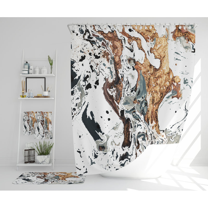 Niaja Polyester Shower Curtain Set