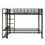 Metal Bunk Bed With Storage Mesh Shelves And Clothes Hooks,LED Light-781861231