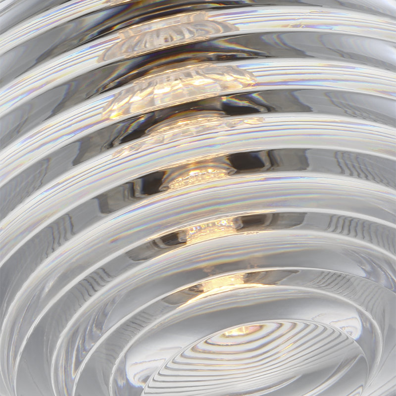 Waterford Circon 5" Mini Pendant with Clear Crystal, Polished Nickel