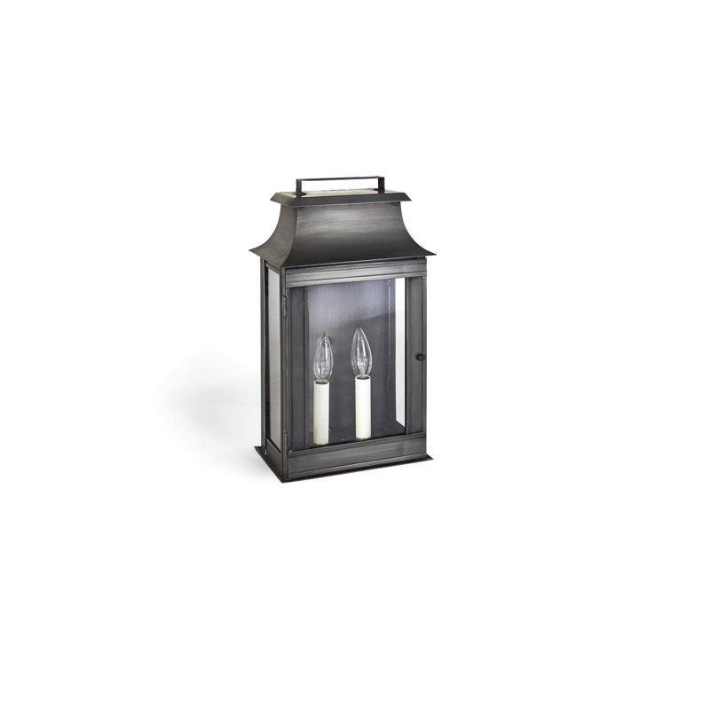 Concord 2 - Light Outdoor Wall Lantern, Clear, Dark Brass