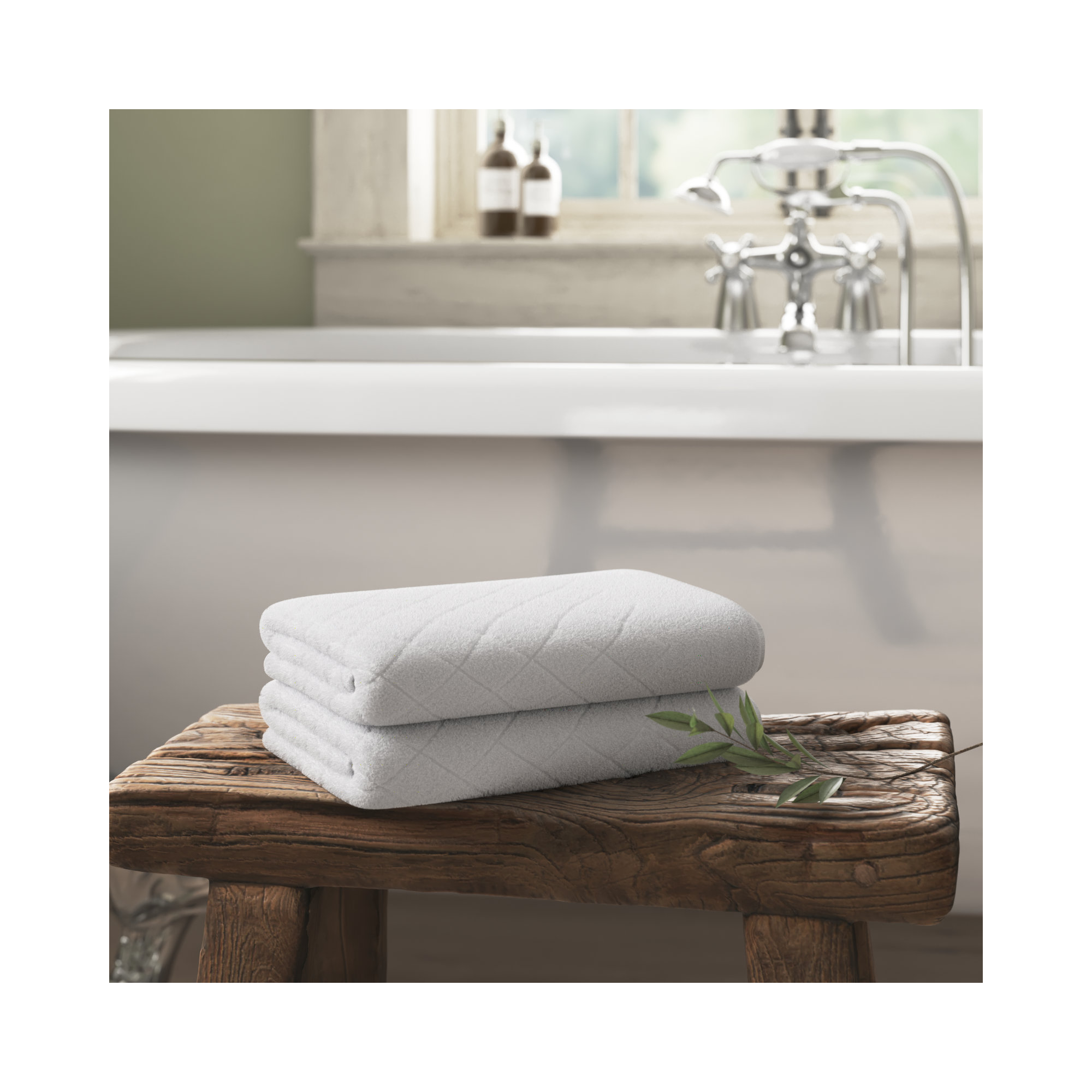 Elswick Turkish Cotton Bath Sheet Towel Set, White