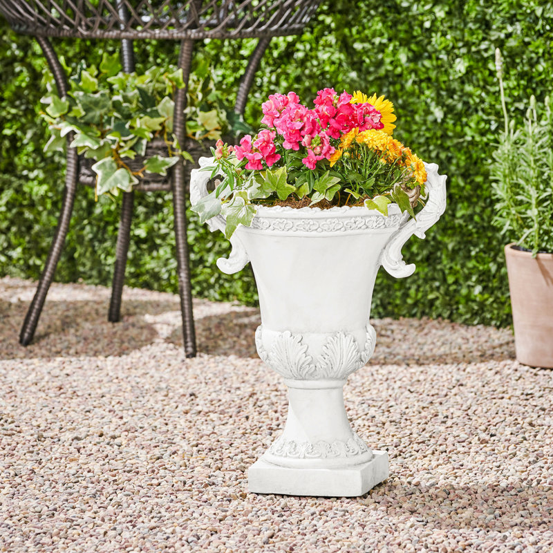 Pot de fleurs jardin pour patio, Blanc antique