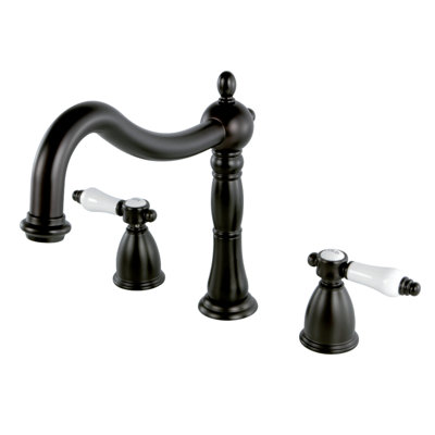Kingston Brass Bel-Air Two-Handle 3-Hole Deck Mount Roman Tub Faucet