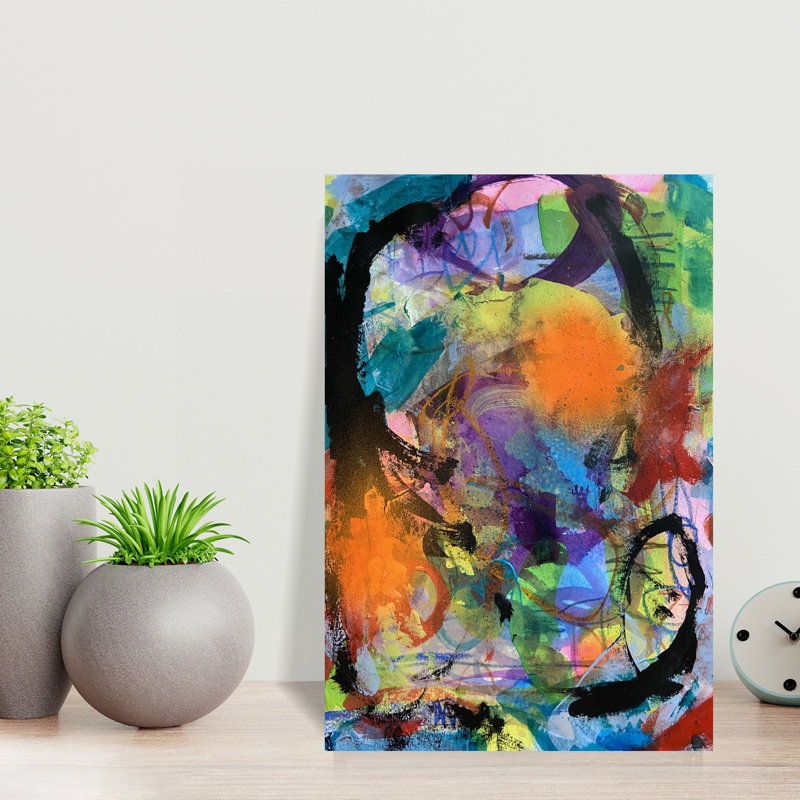 Art contemporain contemporain abstrait contemporain, H 18 po x l 12 po